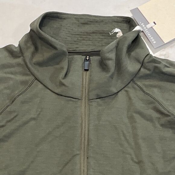 Icebreaker NEW 150 Zone Long Sleeve Half Zip Mens Large Merino Blend Top Green - Picture 3 of 16